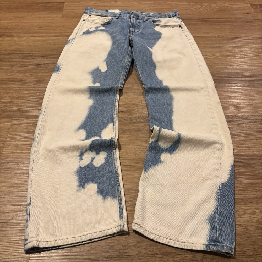 Levi's 569 Jean Mens 32x32 "Cloud Wash" Bleach-Dyed Loose Straight Baggy Skater